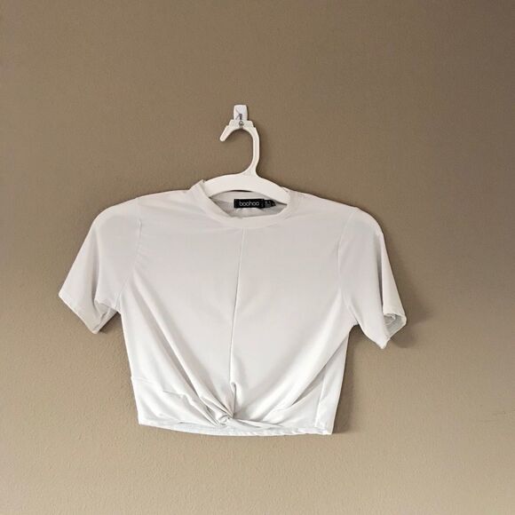 NEW Knot Front Crop T-shirt - Picture 2 of 5